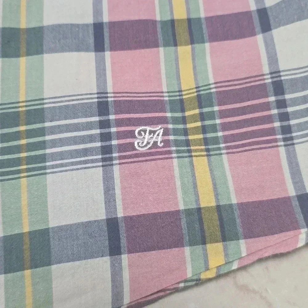 Free Assembly | Boys | Button Up Shirt | Gray & Pink | Size L (10/12)